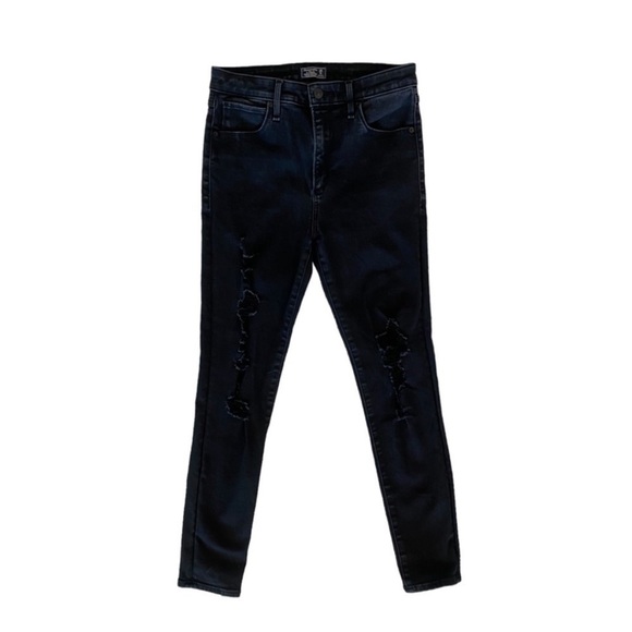 Abercrombie and Fitch Women’s Black Distressed Jeans - Picture 1 of 8